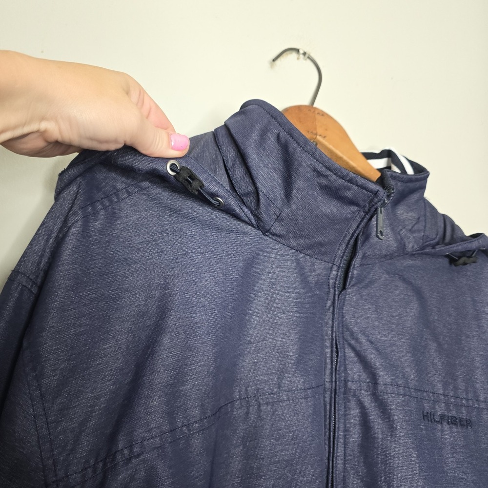 Tommy Hilfiger Jacket Men's Lightweight Hooded Regatta Bomber Jacket Yacht XXL - Picture 12 of 16